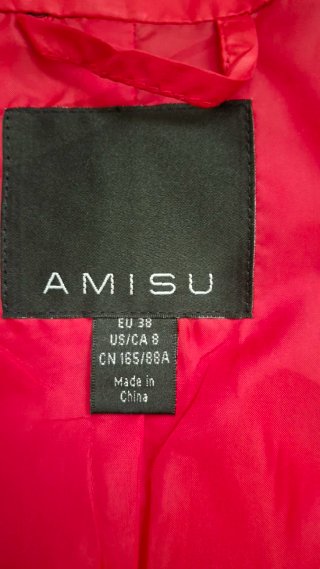 Cazadora biker AMISU roja talla M/38