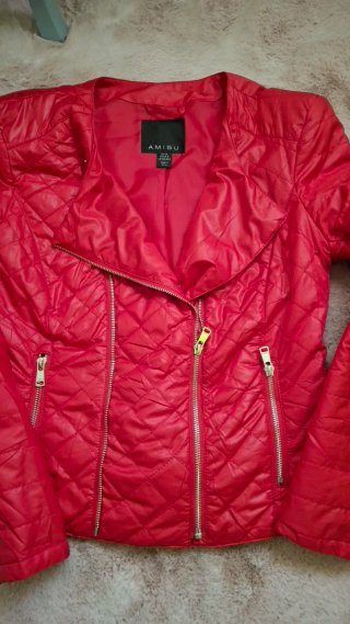 Cazadora biker AMISU roja talla M/38