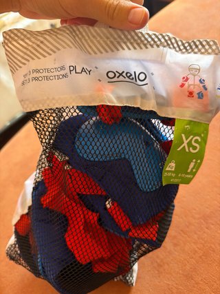 Set Protección Codos, Rodillas y Manos Oxelo Azul