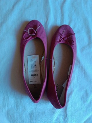 Zapatos planos rosas talla 36