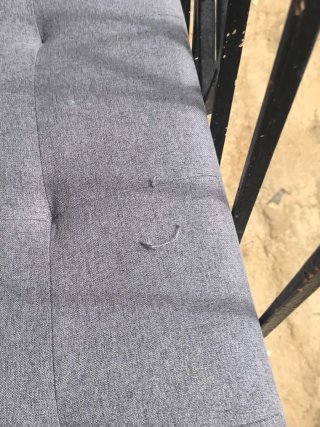 Sofá gris tela barato seminuevo