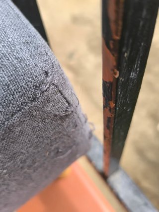 Sofá gris tela barato seminuevo