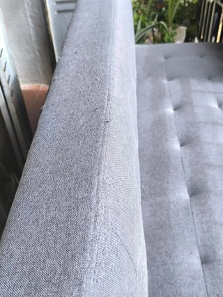 Sofá gris tela barato seminuevo