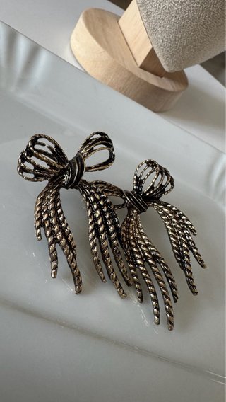 Orecchini fiocco dorati vintage