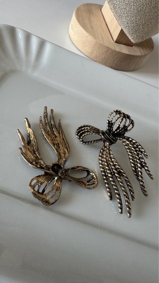 Orecchini fiocco dorati vintage