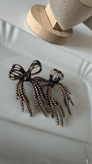 Orecchini fiocco dorati vintage