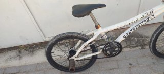 Bicicleta BMX Topbike Blanca y Naranja