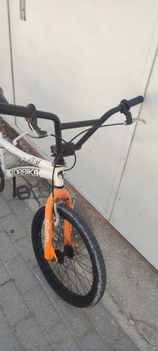 Bicicleta BMX Topbike Blanca y Naranja