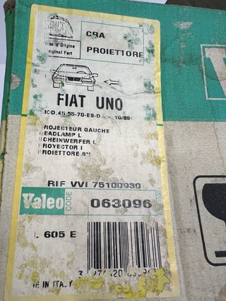 Faro Izquierdo Valeo FIAT UNO 1a Serie