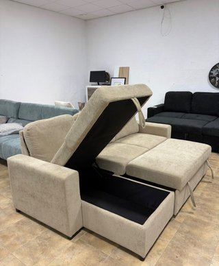 Sofá cama chaise longue beige ¡nuevo¡