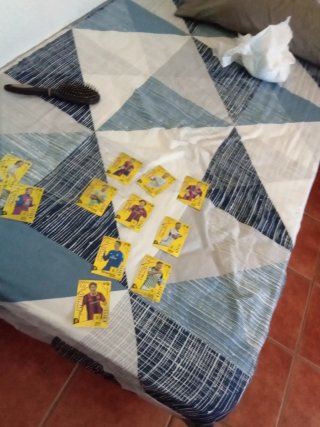 Cartas de fútbol Messi y Cristiano Ronaldo
