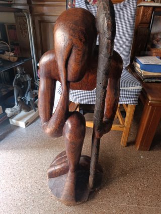 Figura Africana Gigante Madera Tallada