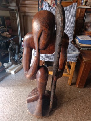Figura Africana Gigante Madera Tallada
