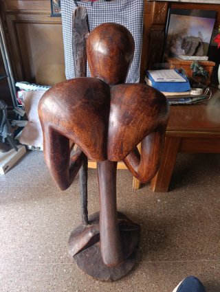 Figura Africana Gigante Madera Tallada