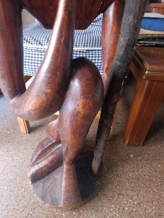 Figura Africana Gigante Madera Tallada