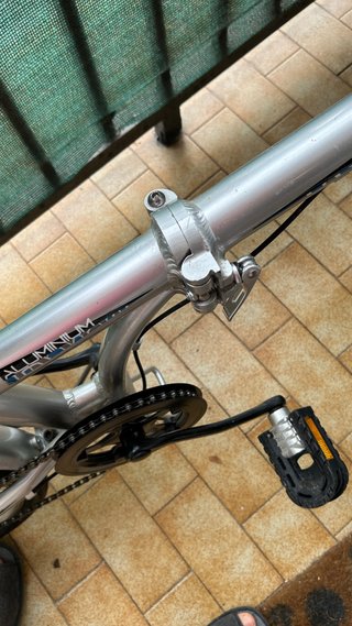 Bicicleta plegable 20 plateada