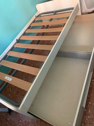 Cama 90x190 con cajones