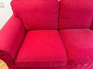 Sofá Ikea Rojo Tela Ektorp