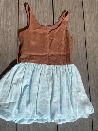 Vestido niña marrón y azul talla 12-13