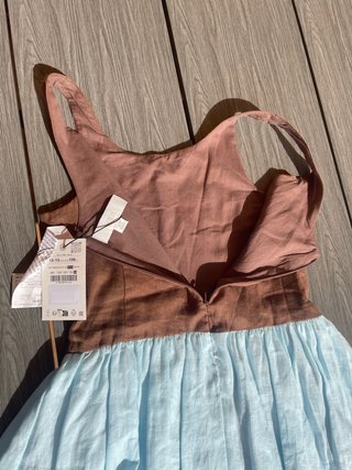 Vestido niña marrón y azul talla 12-13