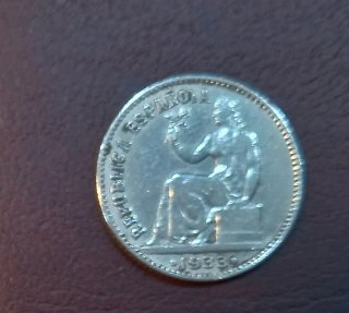 Moneda Peseta Española 1933