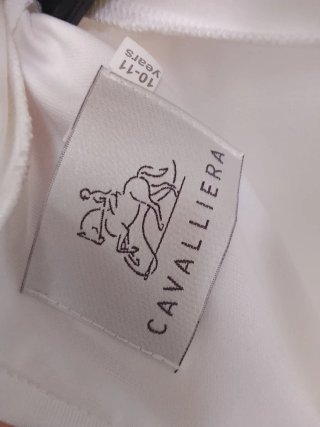 Camiseta técnica Cavalliera blanca con pedrería