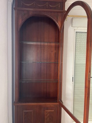 Vitrina antigua madera y cristal