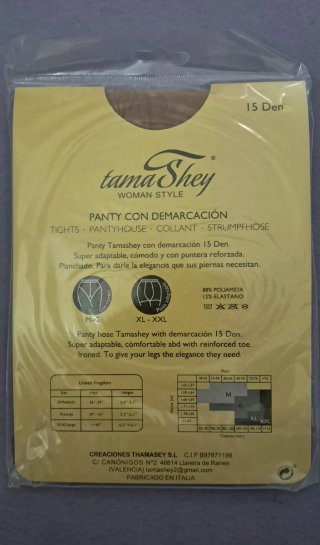 Pack 6 Pantys. Talla XXL (3 Negros, 3 Beige)