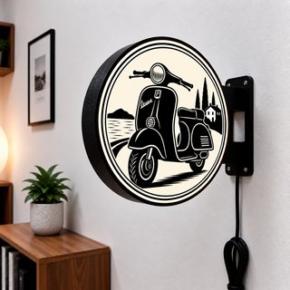 Cartel Luminoso LED Vespa Doble Cara