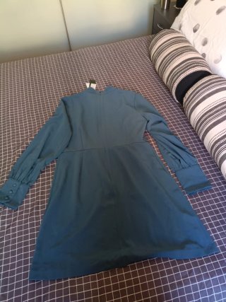 Vestido azul manga larga