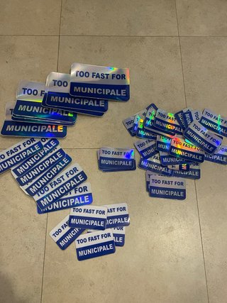 Sticker TOO FAST FOR MUNICIPALE HOLO/GLITTER