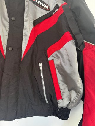 Chaqueta Moto Levior Negra Roja Talla L