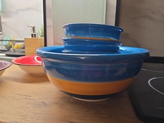 Lote 7 piezas vajilla cerámica esmaltada - 20 €
