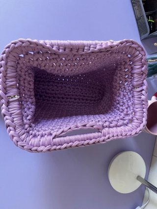 Borsa a mano lilla 25cm