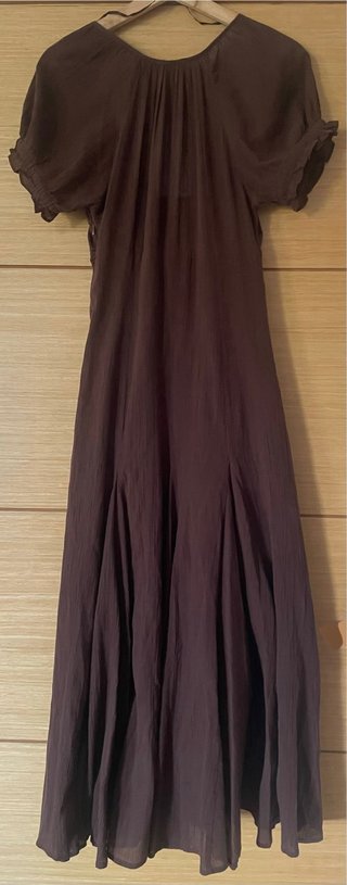 Vestido gasa midi godets Zara Talla S