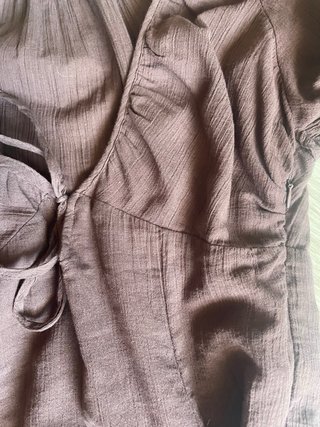 Vestido gasa midi godets Zara Talla S