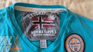 Camiseta Geographical Norway Talla 16A Turquesa