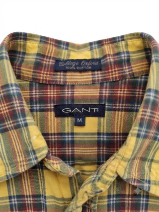 Camisa GANT cuadros algodón amarilla