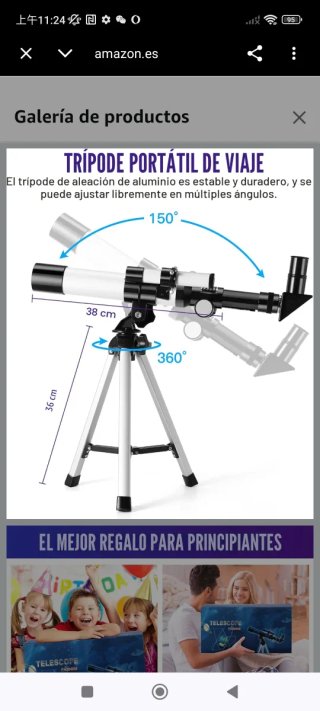 Telescopio Uverbon F40040 para Niños