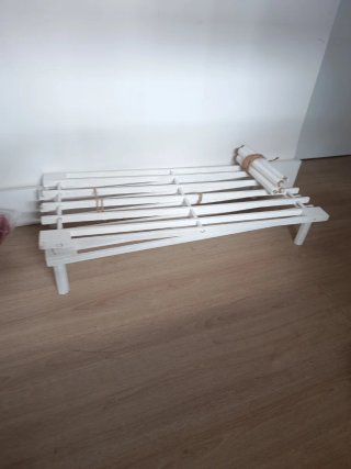 Estantería desmontada blanca 2 baldas madera