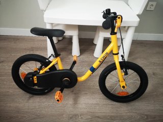 Bicicleta infantil B'TWIN 14 amarilla