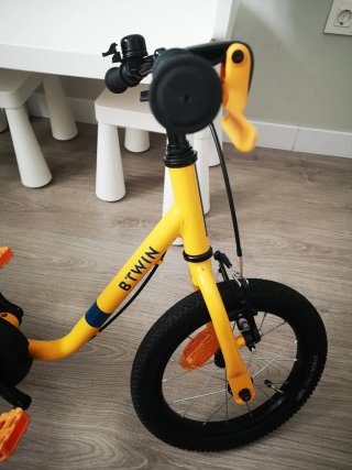 Bicicleta infantil B'TWIN 14 amarilla