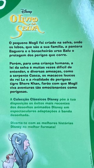 Disney O livro da selva Cuento ilustrado portugués
