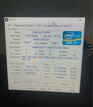 Blocco PC Asus Scheda Madre i7 2600k 32GB RAM