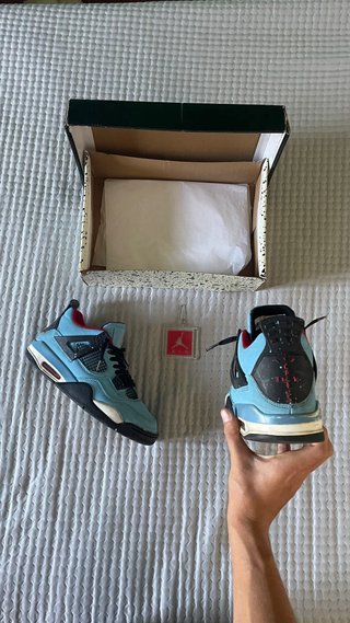 Jordan 4 x Travis Scott - Blu/Rosso