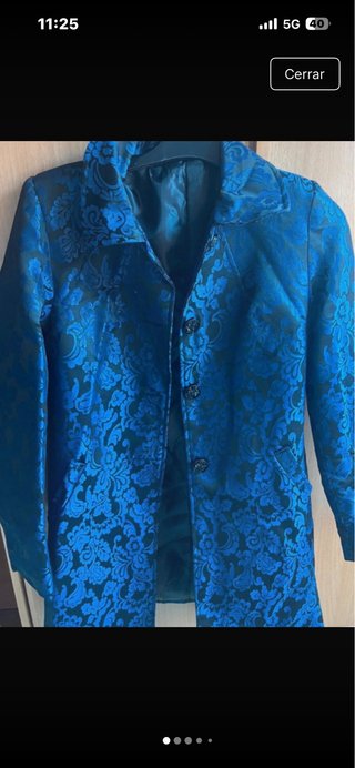 Americana mujer talla M azul estampada