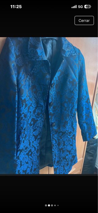 Americana mujer talla M azul estampada