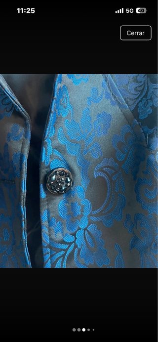 Americana mujer talla M azul estampada