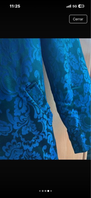 Americana mujer talla M azul estampada