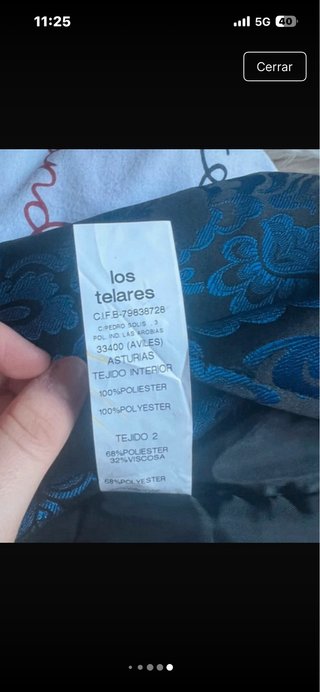 Americana mujer talla M azul estampada